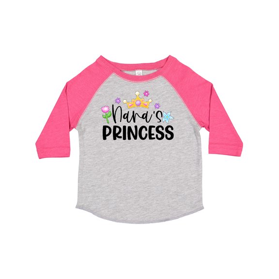 Inktastic Nana's Princess Crown and Flowers Girls Toddler T-Shirt