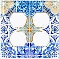 thumbnail image 3 of Metal Light Switch Plate Cover Elegant Mosaic Tile Pattern Collage TIL021, 3 of 13