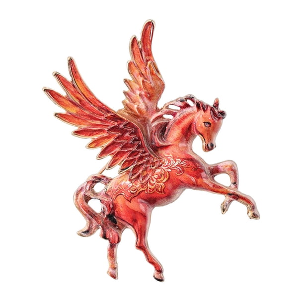 Broche de aleación con temática de caballos, con cristales incrustados, esmalte y perlas de imitación, insignia de cuento de hadas, accesorios artísticos.