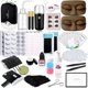 thumbnail image 1 of Kit de extensión de pestañas para principiantes Cabeza de maniquí de pestañas con párpados reemplazados Pestañas postizas Práctica Tiras de pestañas Pinzas faciales Pegamento Ventilador USB Juego prof, 1 of 1