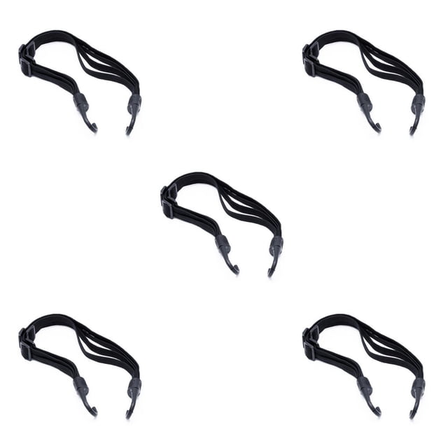 Eigraketly casco ajustable cuerda cuerda elástica alta resistencia correa fija casco equipaje cable flexible con ganchos para bicicleta negro / Type2 NO2