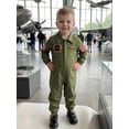 thumbnail image 3 of RUINIXCW Toddler Baby Boy Pilot Uniform Outfit Infant Baby Boys Halloween Costume Baby Flight Suit Long Sleeve Zipper Jumpsuit Romper Spring Fall Winter Clothes, 3 of 10