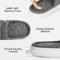 thumbnail image 5 of VeraCosy Slippers for Women Comfy Open Toe Memory Foam Slip on House Shoes Cool Gray,5-6 US, 5 of 7