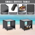 thumbnail image 2 of 3 Pcs Patio Chaise Lounge with Coffee Table Cushion&Pillow Outdoor Lounge Chair Chaise Lounger Patio Reclining Chair 5 Angle Adjustment PE Rattan for Courtyards Poolside Garden, 2 of 10