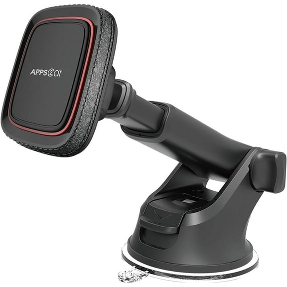A2C Magnetic Phone Car Mount, Dashboard & Windshield Strength Suction Cup Car Phone Mount,Black