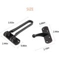 thumbnail image 4 of 2 uds (negro) cerradura de refuerzo de puerta cerradura de barra oscilante para seguridad del hogar cerraduras de puerta delantera para niños espesar aleación de aluminio sólido, 4 of 5