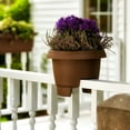thumbnail image 5 of Bloem Round Deck Rail Planter 12 in.-Chocolate, 5 of 5