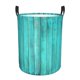 thumbnail image 1 of Fotbe Turquoise Wooden2 Cesto de Ropa con Asas, Cesto Impermeable de Gran Capacidad, Bolsa de Lavado para Dormitorio, Cesto de Ropa con Ruedas y Asas-Medium, 1 of 6