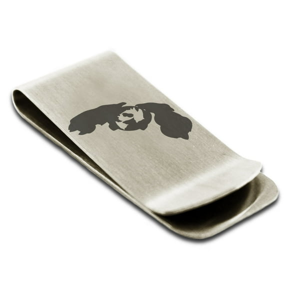 Tioneer Stainless Steel Engraved Money Clip Credit Card Holder