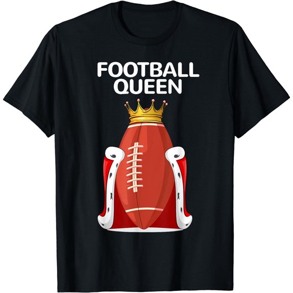 Football Queen | Girls Football Tshirt | Womens Football T-Shirt