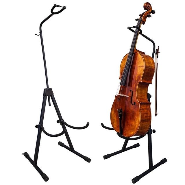 PAITITI Support Pliable Réglable pour Violoncelle avec Crochet pour Nœud - Noir