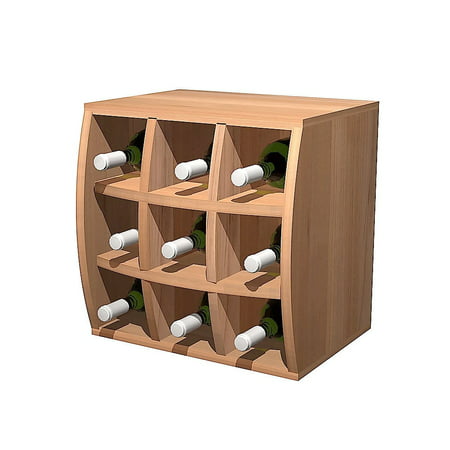 Wine Cellar Innovations  Premium Redwood Convex Curvy Wine Cube