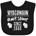 thumbnail image 3 of Inktastic Wisconsin Awesome Since 1848 Boys or Girls Baby Bib, 3 of 4