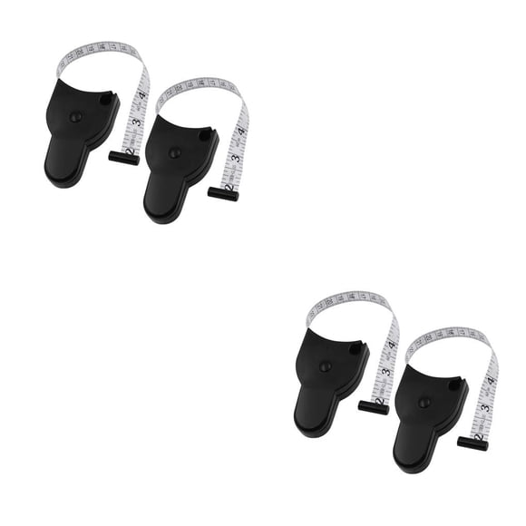 Injueey Cinta métrica telescópica automática para medir el cuerpo, forma Y, multifunción, cintura, circunferencia del pecho, calibrador de 2 piezas/negro 2Conjunto