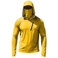 thumbnail image 3 of OIOLOYJM Sun Shirts for Men Uv Fishing Hoodie with Mask Long Sleeve Rash Guard Pocket T Shirts Lightweight Fashion Outfits Yellow XL, 3 of 7