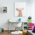 thumbnail image 2 of Stupell Industries Smiling Pink Pig Animals & Insects Painting Gallery Wrapped Canvas Print Wall Art, 36 x 48, 2 of 7