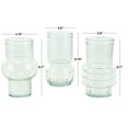 thumbnail image 3 of DecMode 4"W,7"H Small Bubble Style Recycled Glass Vase with Varying Shapes, Set of 3, 3 of 14