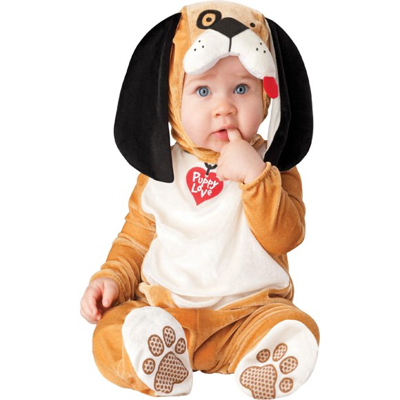 Incharacter Costumes Baby's Puppy Love Costume, Tan/White/Black, Small