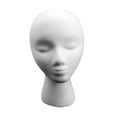 thumbnail image 4 of Cabeza de maniquí de espuma, modelo de exhibición de sombrero multiusos estable, soporte de exhibición Blanco Yinane Sostenedor del sombrero del maniquí, 4 of 8