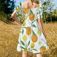 thumbnail image 3 of Lemons and oranges Sleeveless Dress summer women's dress 2024 summer dresses womens 2024, 3 of 6