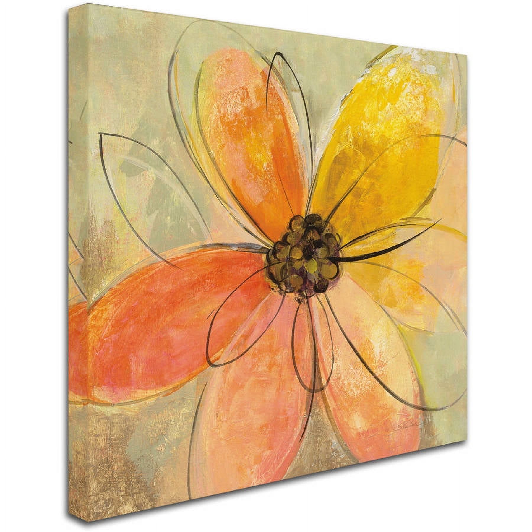 Trademark Fine Art "Neon Floral II" Canvas Art by Silvia Vassileva