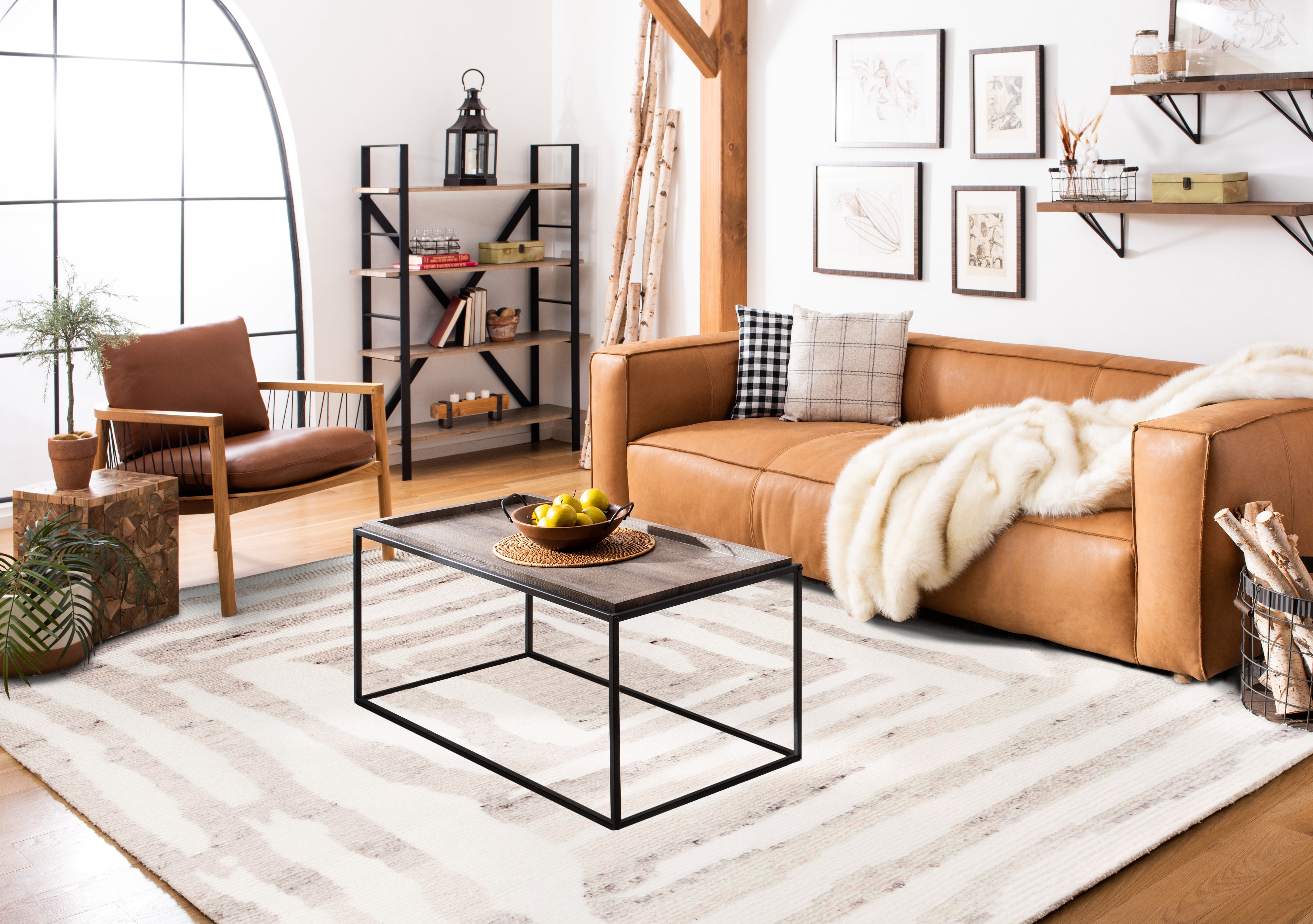 SAFAVIEH Casablanca Isaiah Geometric Area Rug, Ivory/Beige, 8' x 10'