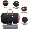 thumbnail image 4 of MIUSSE Convertible Garment Bag for Travel 2-in-1 Garment Duffle Bag 60L Carry On Garment Weekender Bag Hanging Suitcase Suit Travel Duffel, 4 of 7