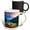 Multicolor, variant on 3drose, Orange Tent by the Mountain Lake Early in the Morning. Happy Camper, 11oz Two-tone Green Mug