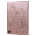 thumbnail image 3 of Allytech Fire Max 11 2023 Case, Slim Fit PU Leather Butterfly Embossed Pencil Holder Multi Angle Viewing Stand Protective Shockproof Protective Case for Amazon Kindle Fire Max 11 13th Gen - Rosegold, 3 of 10