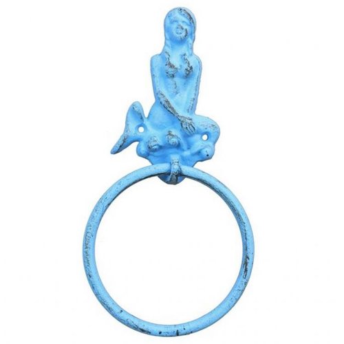 Handcrafted Nautical Decor Rustic Mermaid Towel Ring