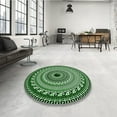 thumbnail image 3 of Ahgly Company Indoor Square Patterned Pastel Green Area Rugs, 4' Square, 3 of 6
