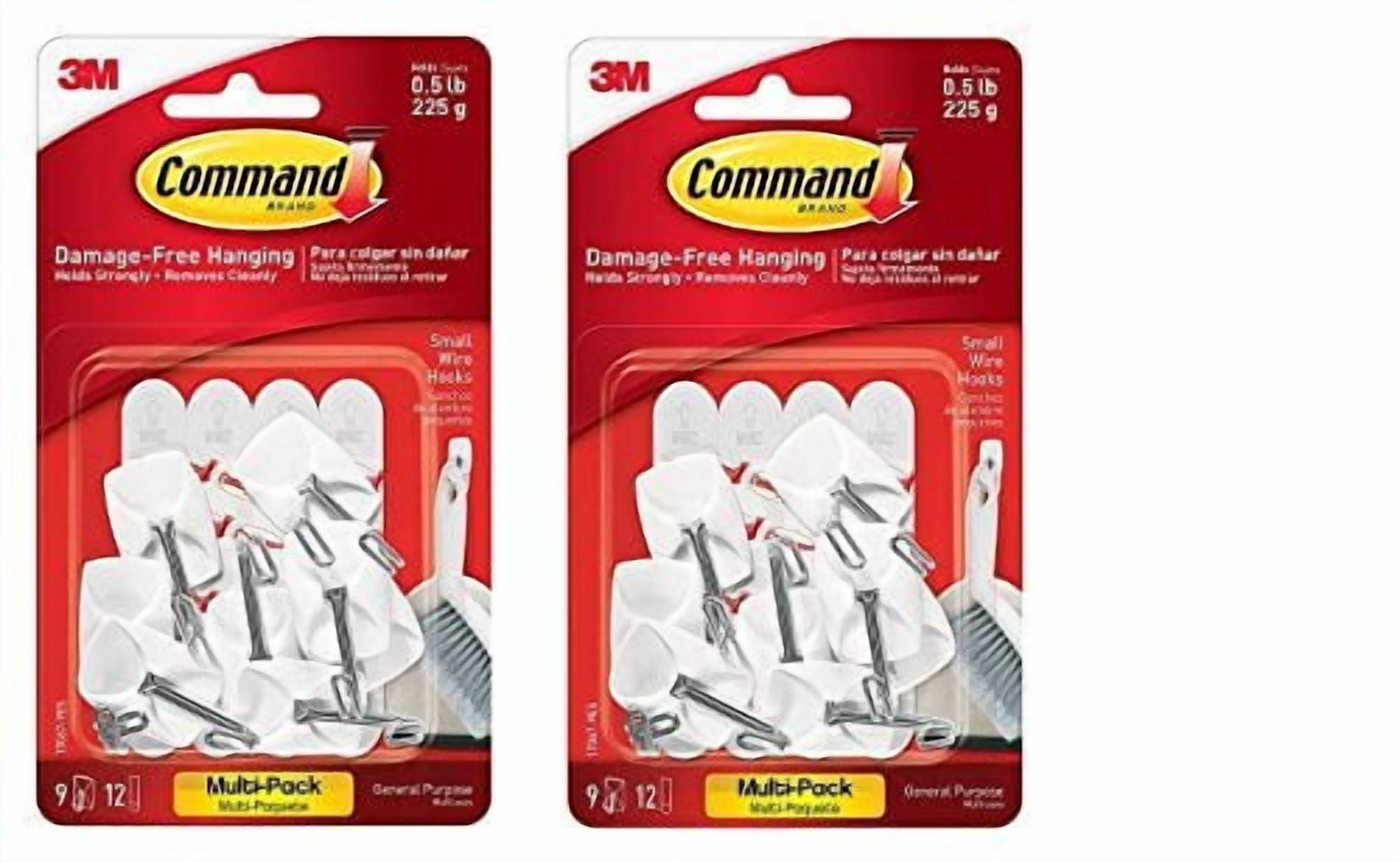 Command Wire Hooks Value Pack, Small, White, 9-Hooks 17067-9ES 2 — Indoor & Outdoor Use, NEC-Compliant