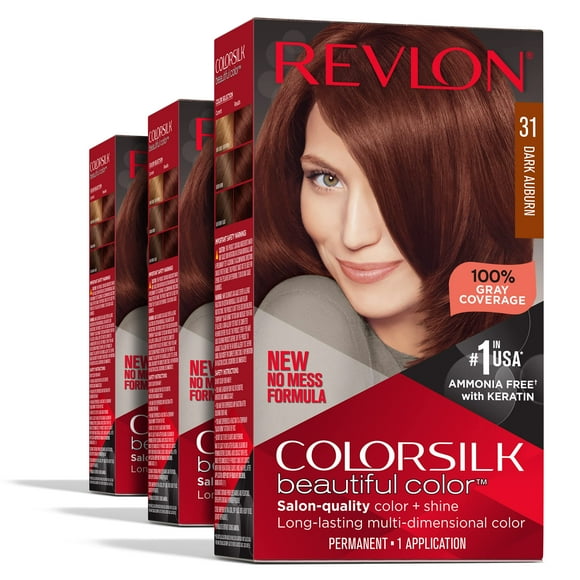 Tinte para el cabello Revlon Colorsilk Permanent Red 100% Grey Coverage x3