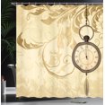 thumbnail image 4 of Ambesonne Vintage Shower Curtain, Grungy Backdrop Design, 69"Wx84"L, Brown, 4 of 5