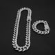 thumbnail image 3 of Collar Hip Hop con bonita cadena cubana de Miami de 16 pulgadas para hombre, 3 of 6