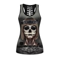 thumbnail image 4 of Womens Oversized Tshirts Plus Size Skull Print Sleeveless Casual U Neck Floral Tee Summer Tops 2026 Fashion, 4 of 4
