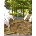 thumbnail image 2 of Unique Loom Outdoor Botanical Collection Area Rug - Wildwood (5' 1" x 8' Rectangle Brown and Beige/Yellow), 2 of 9