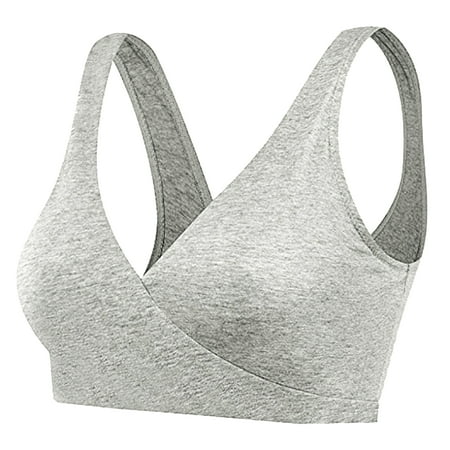 

Women Sleeping Maternity Bras Cotton Blend No Underwire Nursing Solid Pregnant
