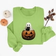 thumbnail image 5 of HOMBOM Womens Green Cute Sweatshirt Crewneck Long Sleeve Comfy Fall Pullover for Women No Hood Basic Funny Sweat Shirts,XL, 5 of 5