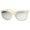 Creme-Gold / Mirror, variant on sunglassLA Unisex Bold Metal Temple Square Colored Mirror Lens Cat Eye Sunglasses 50mm (Black-Silver / Midnight) - 50mm
