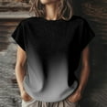 thumbnail image 5 of Short Sleeve Sweater for Women, Yigetop Women's Knit Short Sleeve Top Soft Stretchy Crew Neck Blouse Casual Versatile T Shirt for Daily Wear Business Casual Tops for Women Black M, 5 of 6