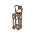 thumbnail image 4 of Glitzhome 2-Piece Farmhouse Church Window Lanterns Natural Brown Wood Set, 4 of 5