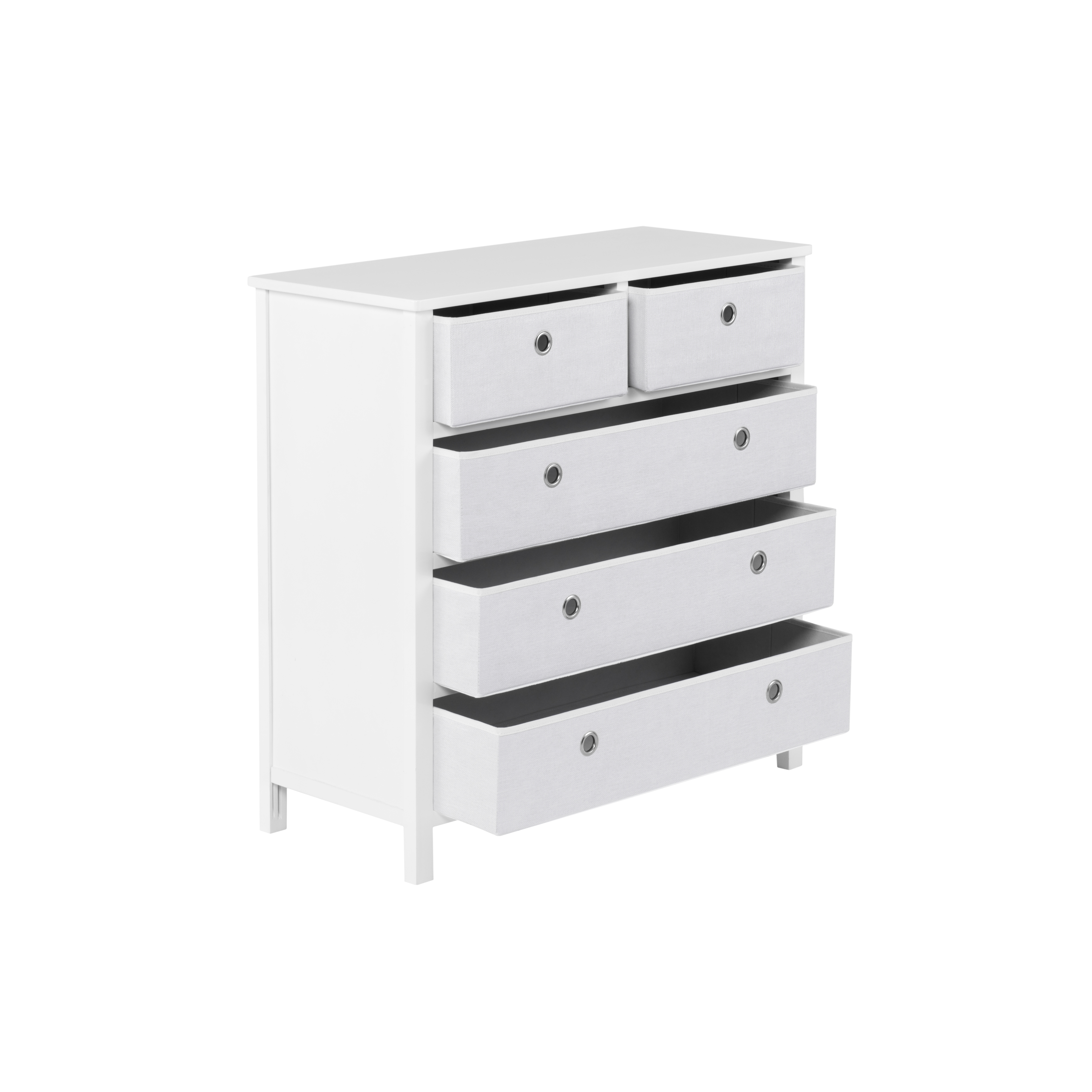 EZ Home Solutions Foldable Furniture Split Drawer Single Dresser 31 x 31 x 19 - White - image 5 of 7
