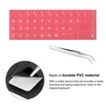 thumbnail image 4 of Uxcell English Keyboard Sticker Replacement Keyboard Cover 13mm Pink Background with White Lettering with Tweezer 2 Pack, 4 of 5
