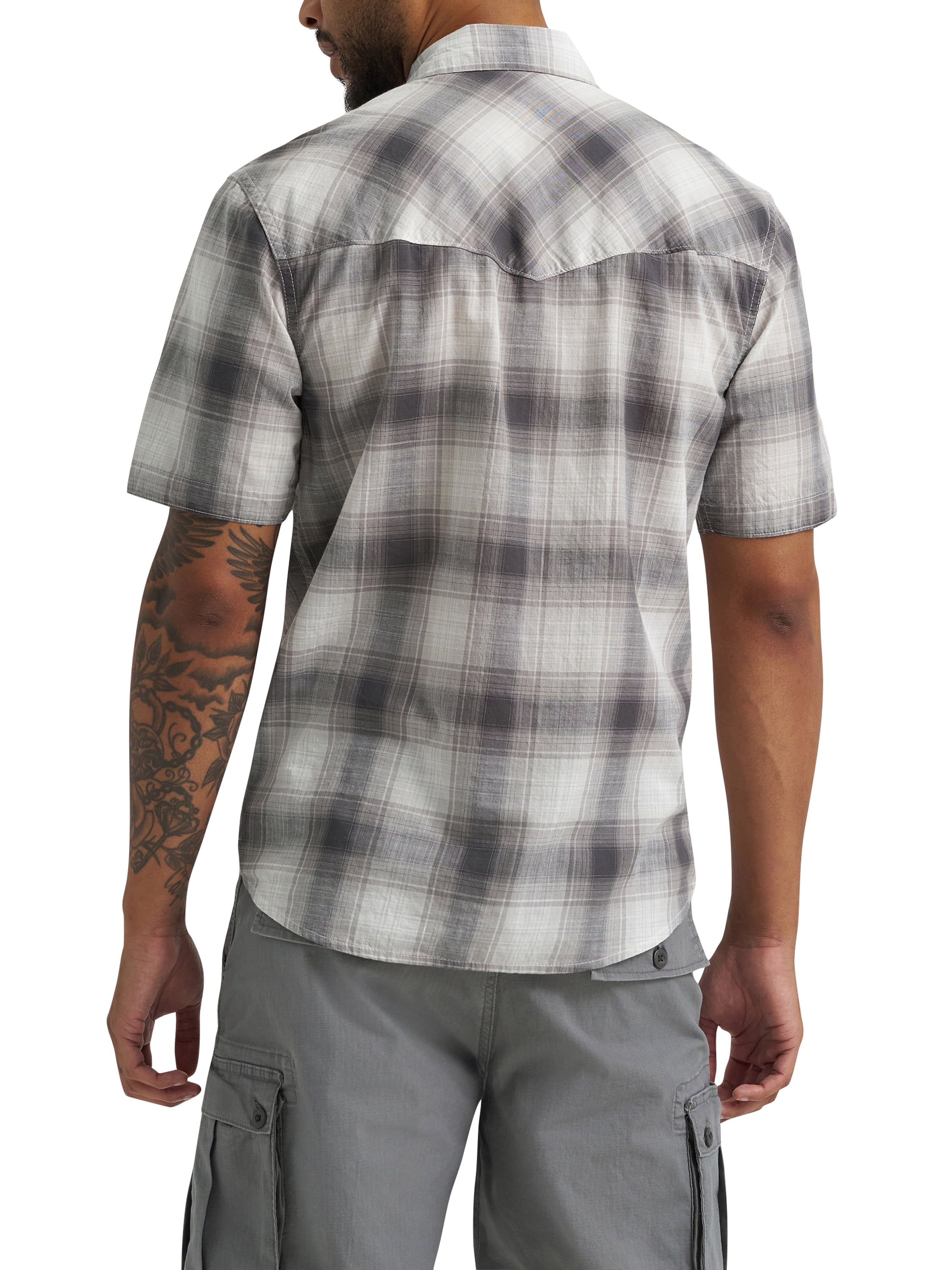 Wrangler® Men's Premium Short Sleeve Plaid Shirt, Sizes S-2XL