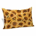 thumbnail image 2 of Yellow Sunflowers Pillow Covers 12"x20", Watercolor Floral Flowers Vintage Soft Brushed Microfiber Breathable Throw Pillow Covers, Pillowcase with Zipper for Couch Sofa Bedroom Living Room, 2 of 9