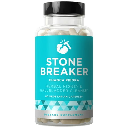 STONE BREAKER Chanca Piedra - Natural Kidney Cleanse and Gallbladder Protection - Detoxifying Strength for Discomfort, Nausea, Urinary System - Hydrangea & Celery Seed - 60 Vegetarian Soft