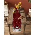 thumbnail image 5 of Red Plaid Snowman Christmas Burlap-Cotton Table Runner 90 Inches Long,Green Xmas Tree Snowflake Farmhouse Table Runners,Outdoor Dining Tablecloths Decor for Baby Shower Party Wedding 13x90, 5 of 9