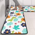 thumbnail image 2 of Kitchen Rugs Sets Of 2,Pioneer Flower Floral Print Pattern Anti Fatigue Kitchen Mat Rugs Non Slip Washable,Decorative Kitchen Floor Mats for Kitchen,Sink,Laundry,17X47 Inch, 2 of 5