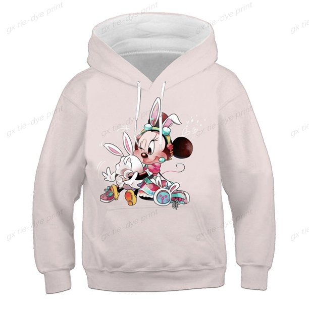 Sudaderas con capucha de Mickey Mouse y Minnie Mouse para niños, moda de primavera y otoño, sudaderas para niños, ropa para niños y niñas 2-14 Y150 zhangmengya CONDUJO